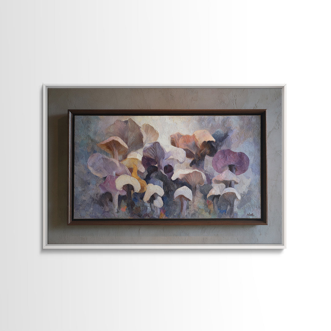 Mythic Waterfall Guarded by White Wolves Canvas Print, Fantasy Art, Gothic Art, Living Room Decor, Abstract Art, Mythic, FAN-3x2-52