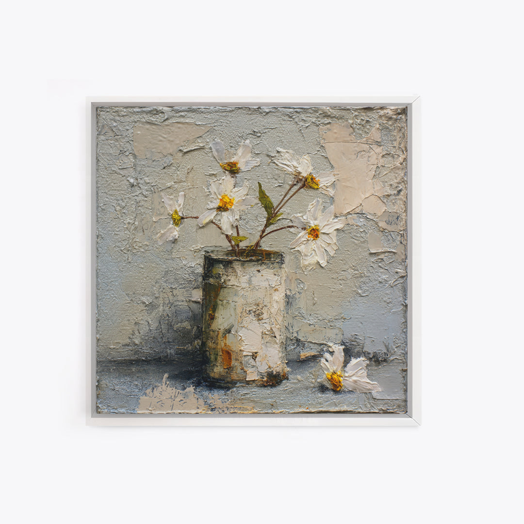 Sunflowers in a Galvanized Metal Bucket Canvas Print, Farmhouse Art, Digital Wall Art, Farmhouse Decor, Fine Art, Harvest, FAR-1x1-3