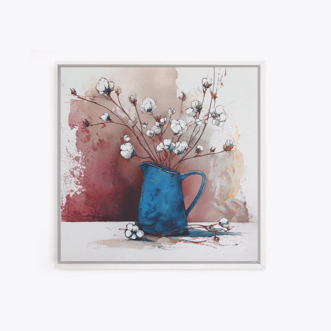 Wheat Bundle Tied Framed Canvas Print, Farmhouse Art, Gallery Wall, Farmhouse Decor, Watercolor Art, Harvest, Art Print, FAR-1x1-34