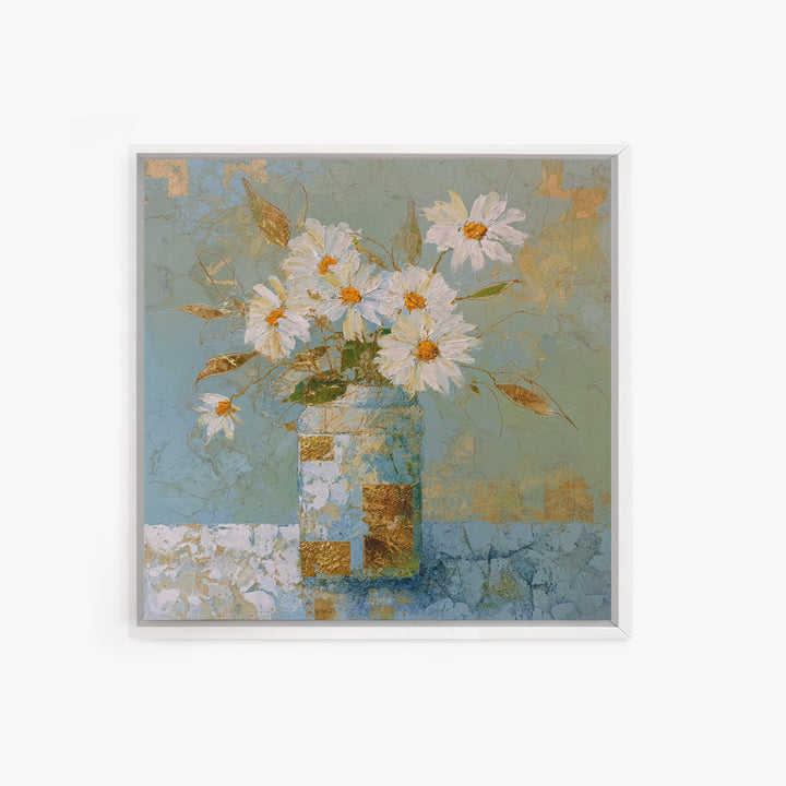 Farm Dog Lying Beside Weathered Boots Framed Canvas Print, Farmhouse Art, Statement Artwork, Farmhouse Decor, Abstract Art, FAR-1x1-57