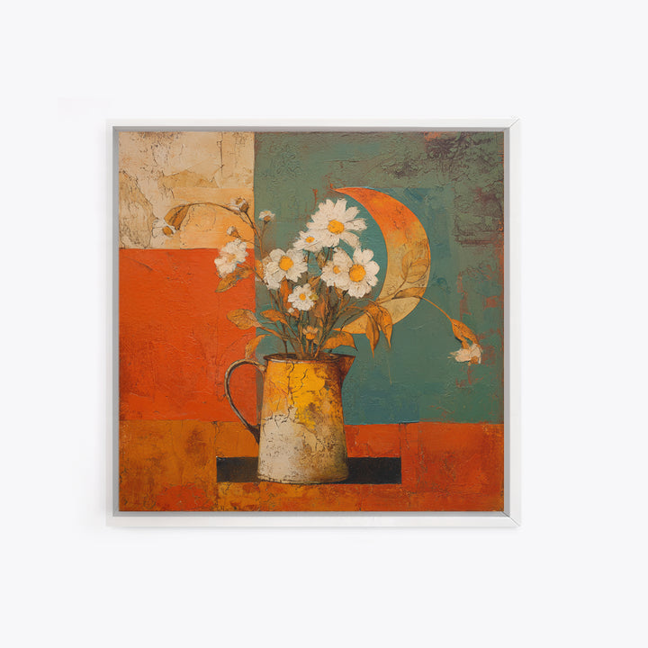 Sunflowers in a Galvanized Metal Bucket Canvas Print, Farmhouse Art, Modern Decor, Farmhouse Decor, Fine Art, Harvest, FAR-1x1-75