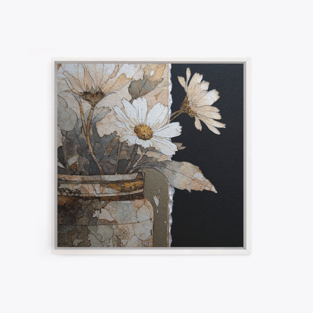 Sunflowers in a Galvanized Metal Bucket Canvas Print, Farmhouse Art, Wall Art, Farmhouse Decor, Oil Painting, Harvest, FAR-1x1-99