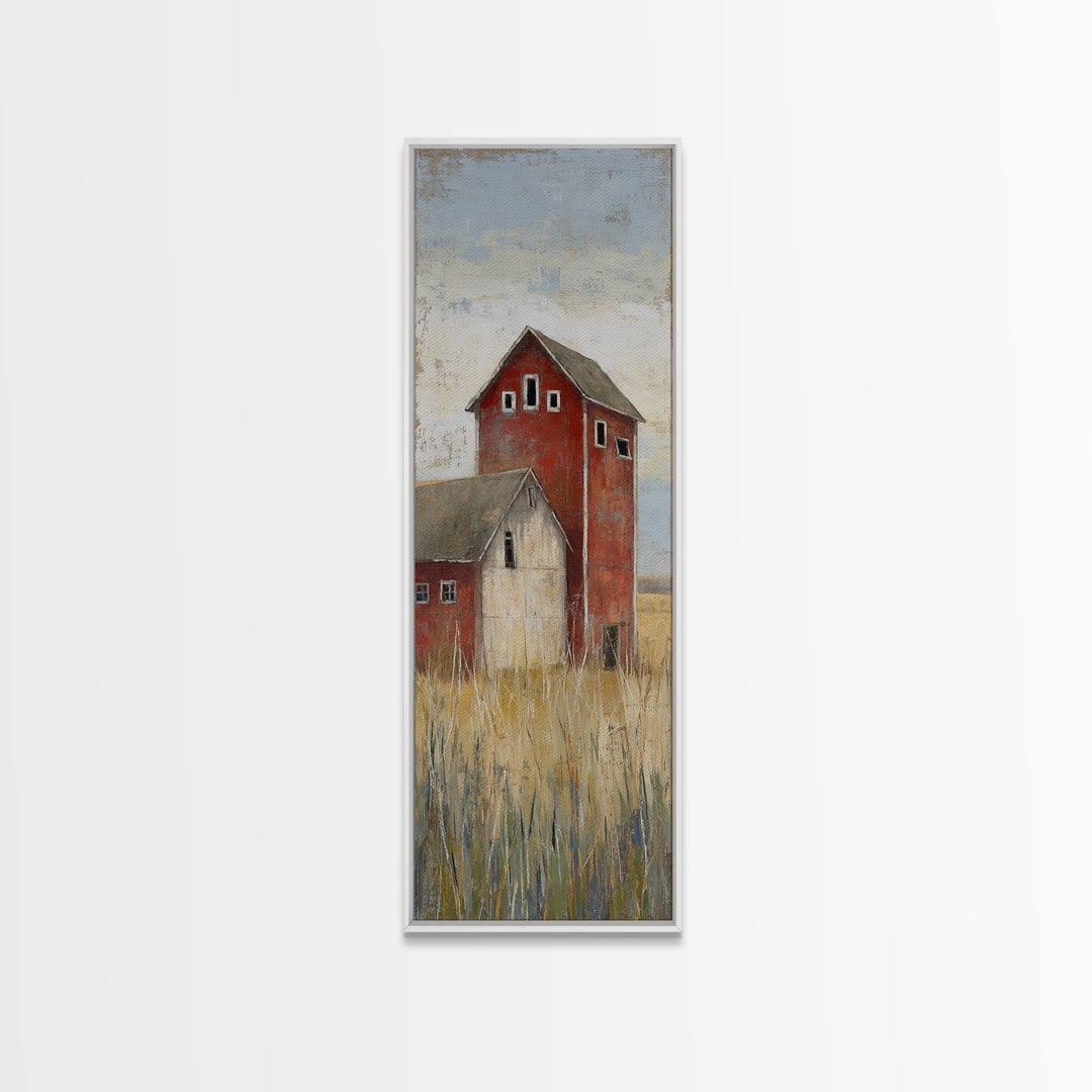 Rustic Barn in Golden Field Light Canvas Print, Farmhouse Art, Gallery Wall, Farmhouse Decor, Fine Art, Harvest, Art Print, FAR-1x3-38