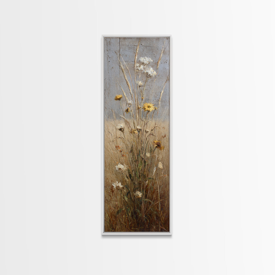Rustic Barn in Golden Field Light Framed Canvas Print, Farmhouse Art, Neutral Decor, Farmhouse Decor, Fine Art, Harvest, FAR-1x3-62