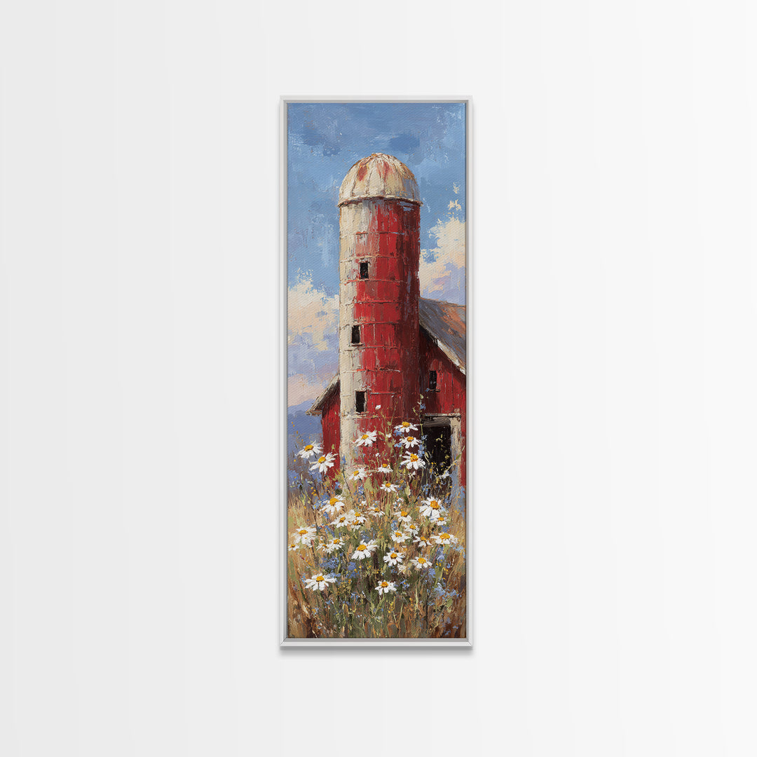 Old Milk Can Canvas Print, Farmhouse Art, Printable Art, Farmhouse Decor, Harvest, Landscape Painting, Farmhouse Wall Art, FAR-1x3-72