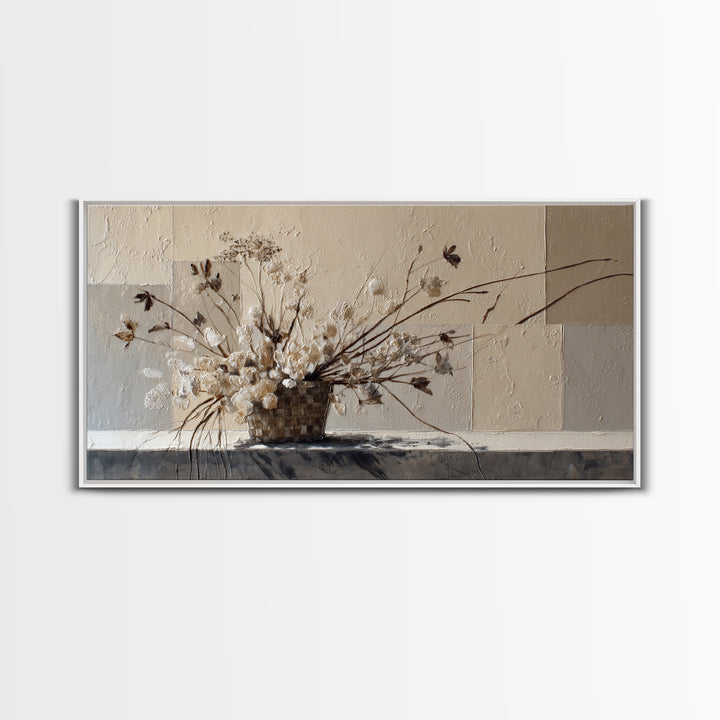 Country Landscape with Fence and Rolling Hills Framed Canvas Print, Farmhouse Art, Art Print, Farmhouse Decor, Harvest, FAR-2x1-10