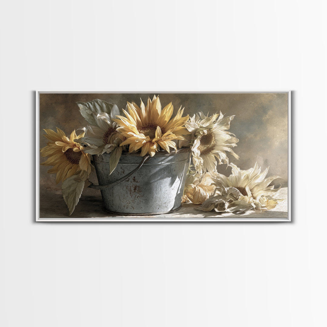 Fresh Bread Honey and Butter Still Life Framed Canvas Print, Farmhouse Art, Statement Artwork, Farmhouse Decor, Harvest, FAR-2x1-20