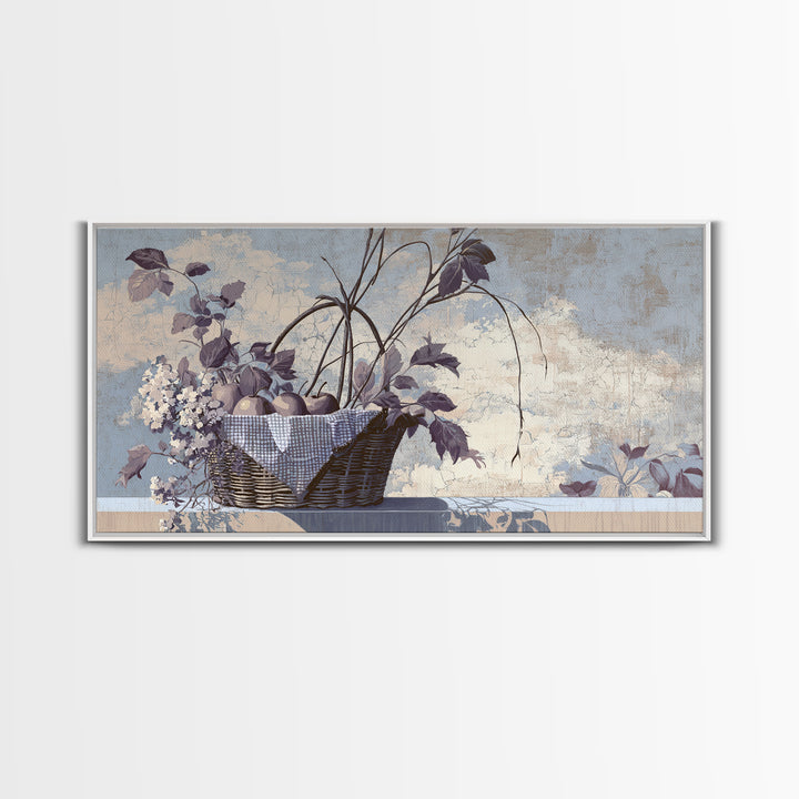 Country Landscape with Fence and Rolling Hills Framed Canvas Print, Farmhouse Art, Art Print, Farmhouse Decor, Harvest, FAR-2x1-34