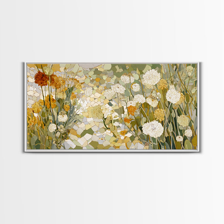 Weathered Horseshoe and Wildflowers Canvas Print, Farmhouse Art, Contemporary Art, Farmhouse Decor, Fine Art, Harvest, FAR-2x1-41