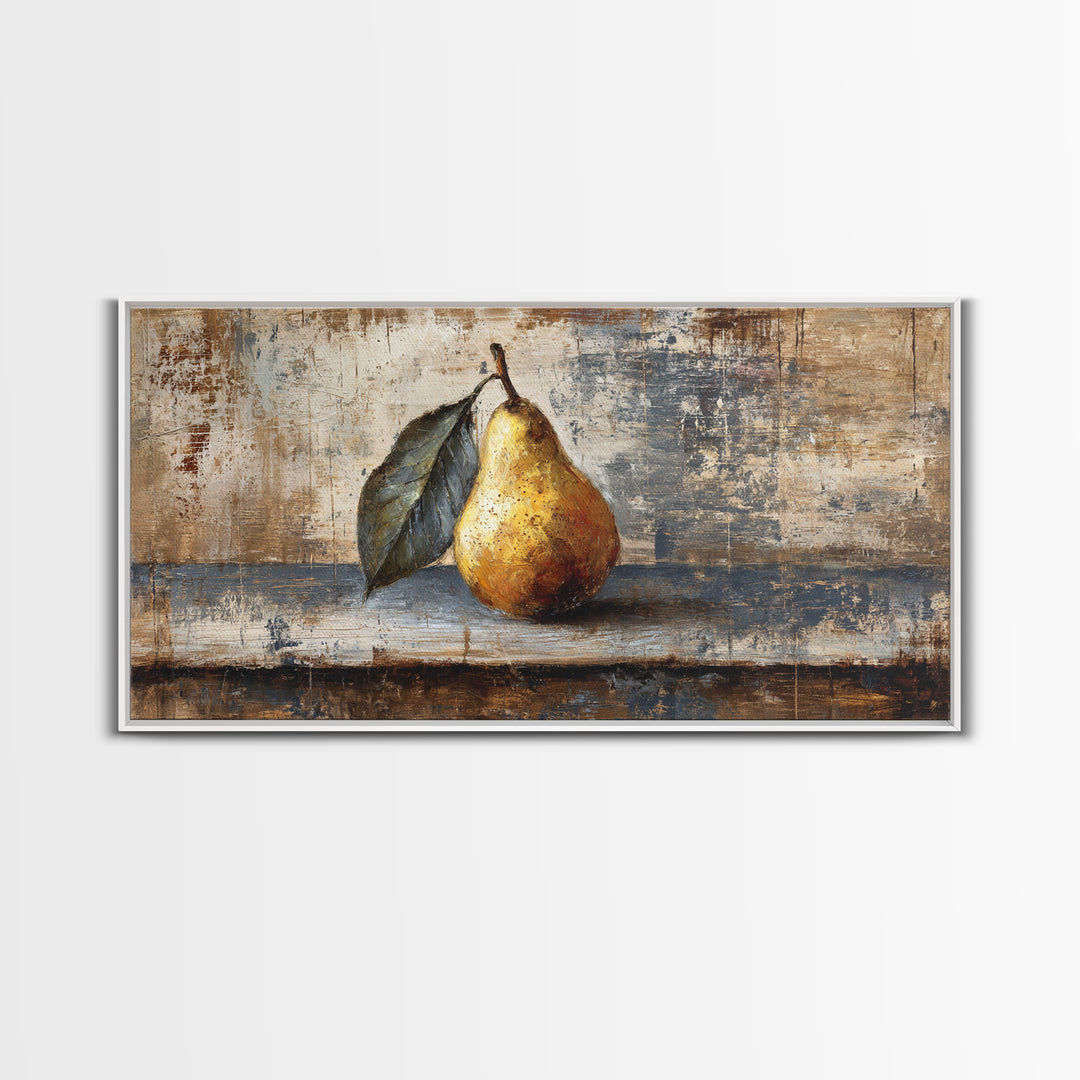 Rooster Painted in Cheerful Folk Colors Framed Canvas Print, Farmhouse Art, Oil Painting, Farmhouse Decor, Fine Art, Harvest, FAR-2x1-72