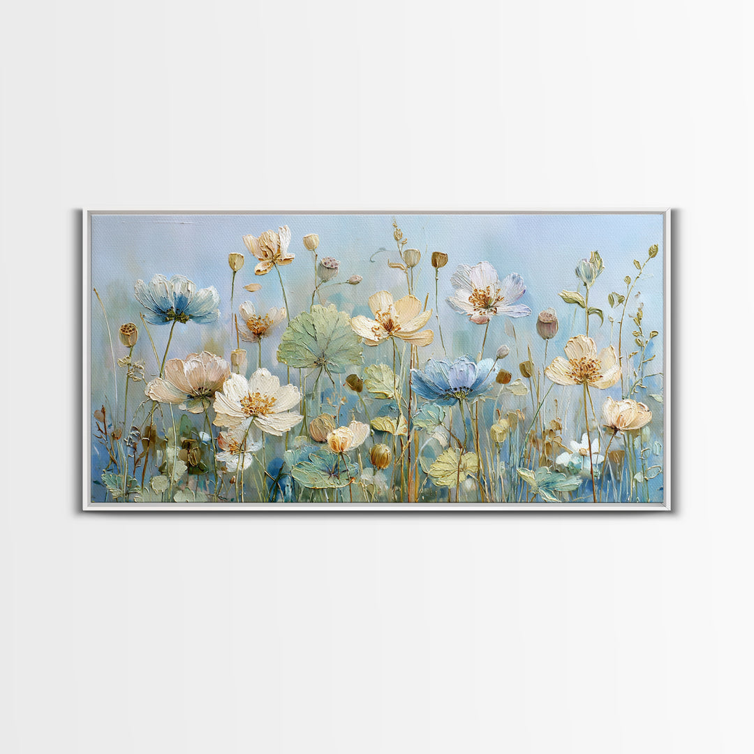 Chicken Family in a Garden Patch Framed Canvas Print, Farmhouse Art, Contemporary Art, Farmhouse Decor, Oil Painting, Harvest, FAR-2x1-83