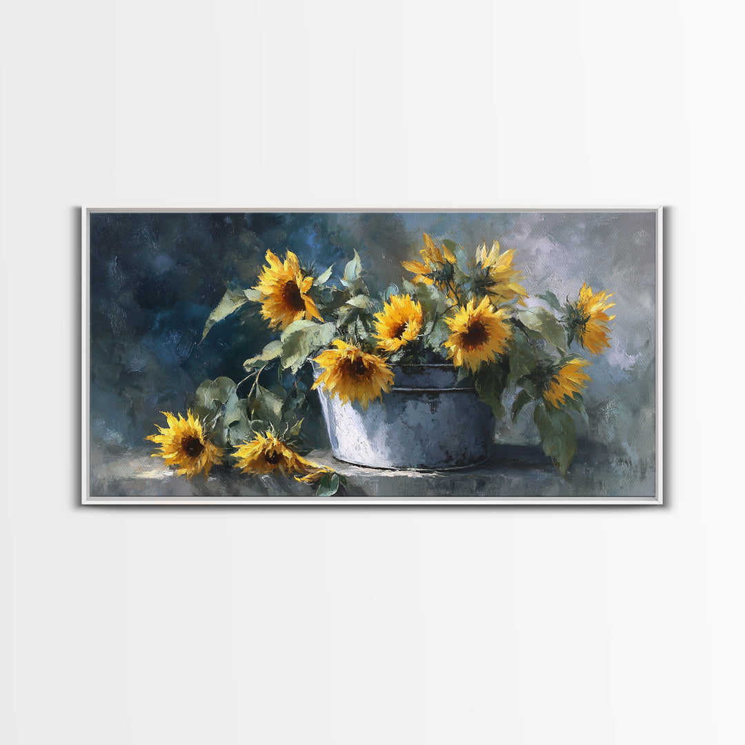 Fresh Bread Honey and Butter Still Life Framed Canvas Print, Farmhouse Art, Farmhouse Decor, Oil Painting, Harvest, FAR-2x1-92