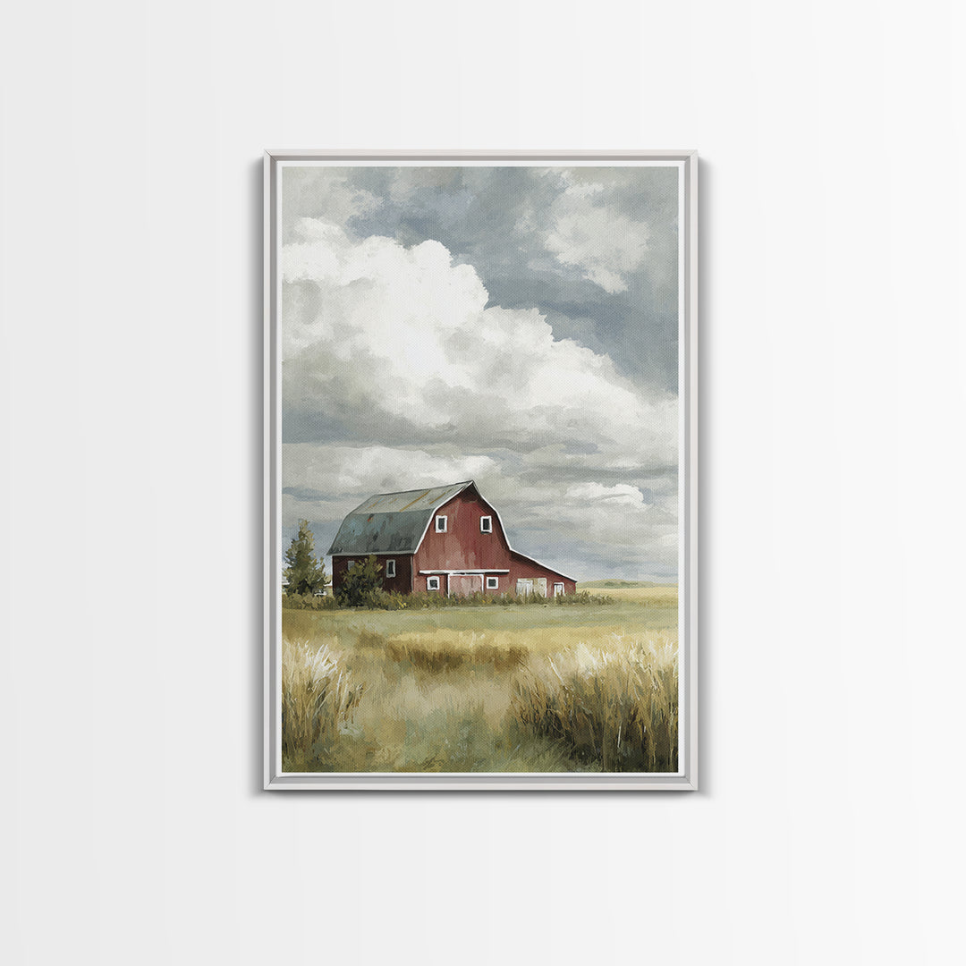 Cornfield under a Dramatic Summer Sky Canvas Print, Farmhouse Art, Minimalist Decor, Farmhouse Decor, Fine Art, Harvest, FAR-2x3-54