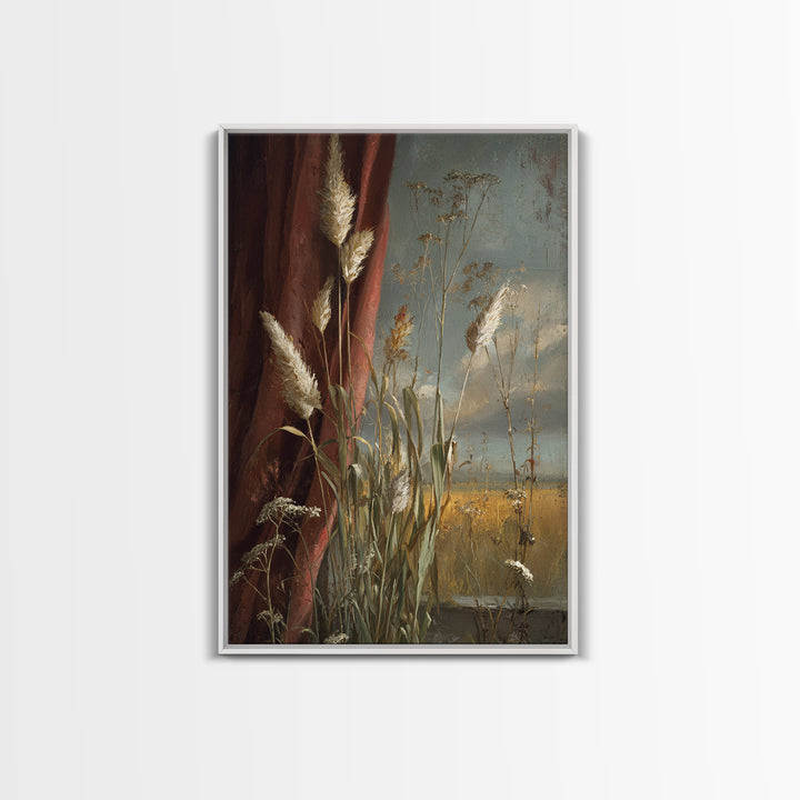Cornfield under a Dramatic Summer Sky Framed Canvas Print, Farmhouse Art, Wall Decor, Farmhouse Decor, Fine Art, Harvest, FAR-2x3-78