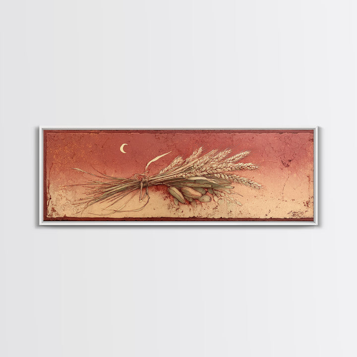 Wildflowers in a Mason Jar on Linen Canvas Print, Farmhouse Art, Textured Painting, Farmhouse Decor, Fine Art, Harvest, FAR-3x1-95