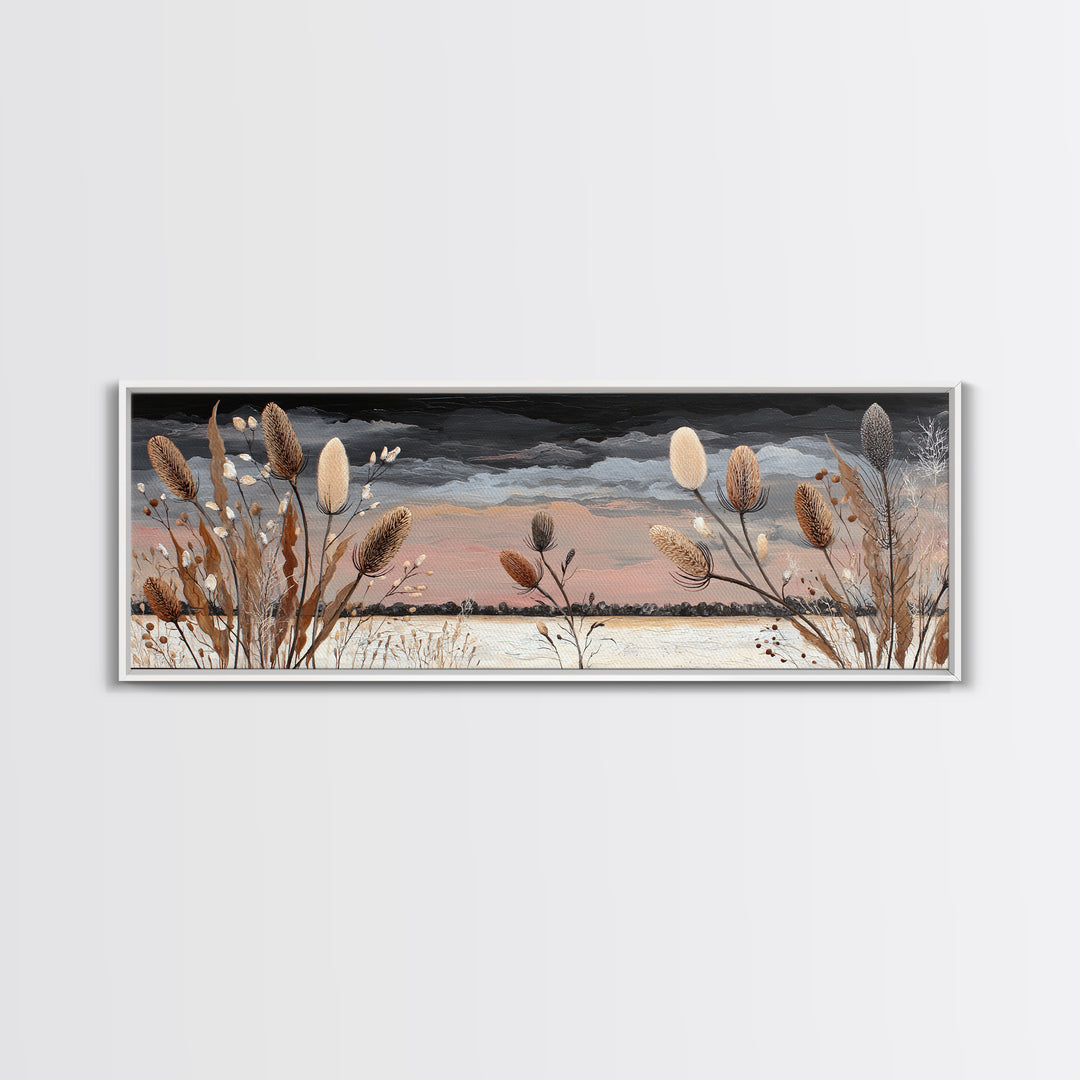 Wheat Bundle Tied Canvas Print, Farmhouse Art, Botanical Prints, Farmhouse Decor, Fine Art, Harvest, Statement Artwork, FAR-3x1-98