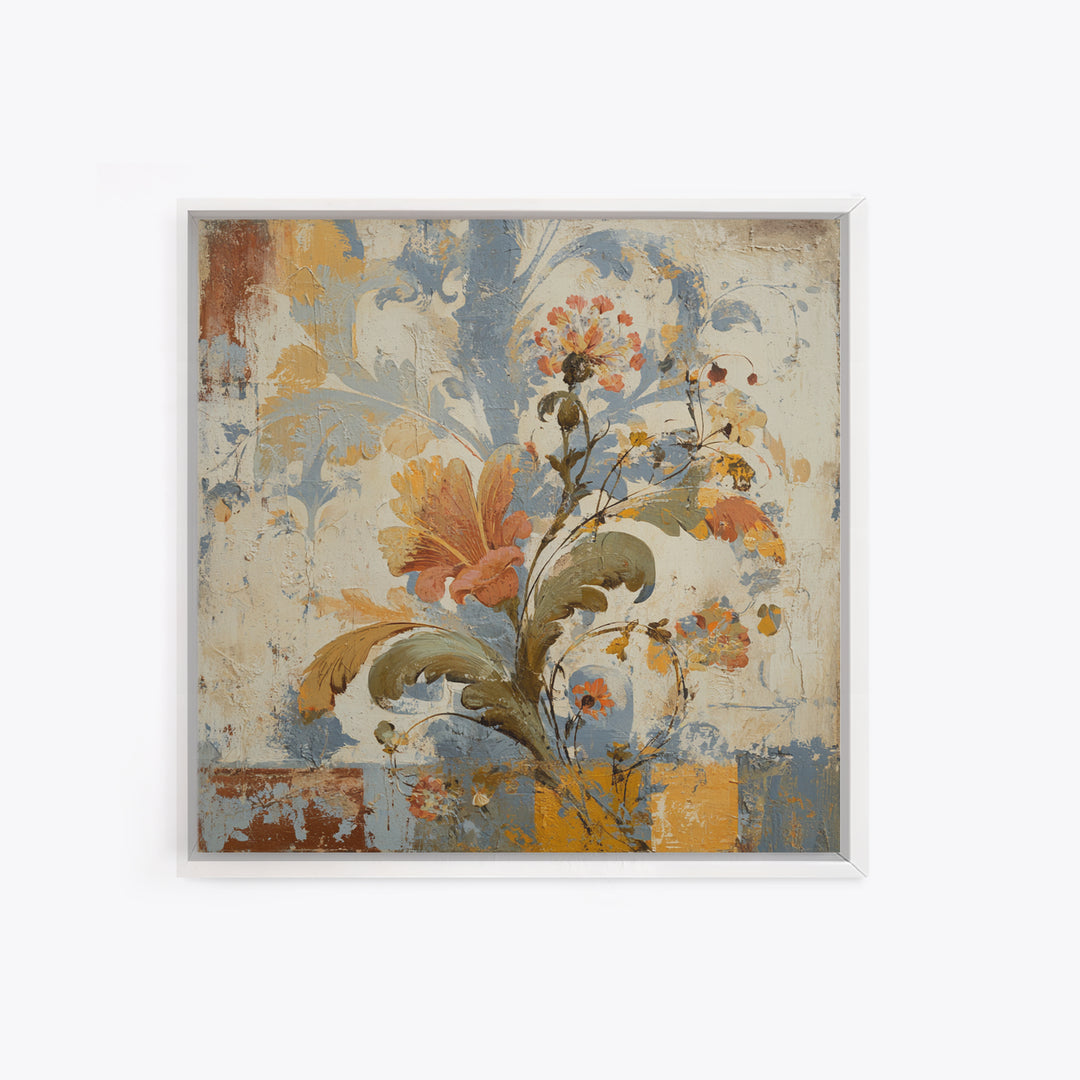 French Script Flourishes Without Readable Text Canvas Print, French Country Art, Home Decor Gift, Farmhouse Decor, Country, FCA-1x1-18
