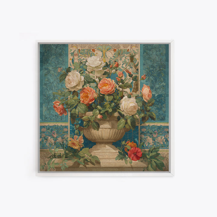 Ch Teau Garden Urn Canvas Print, French Country Art, Printable Art, Farmhouse Decor, Fine Art, Country, Eclectic Wall Art, FCA-1x1-19