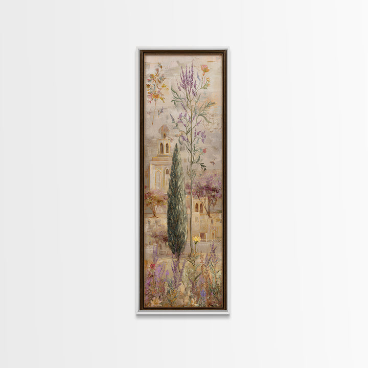 Country Lane Lined Canvas Print, French Country Art, Original Painting, Farmhouse Decor, Fine Art, Country, Coastal Wall Art, FCA-1x3-11