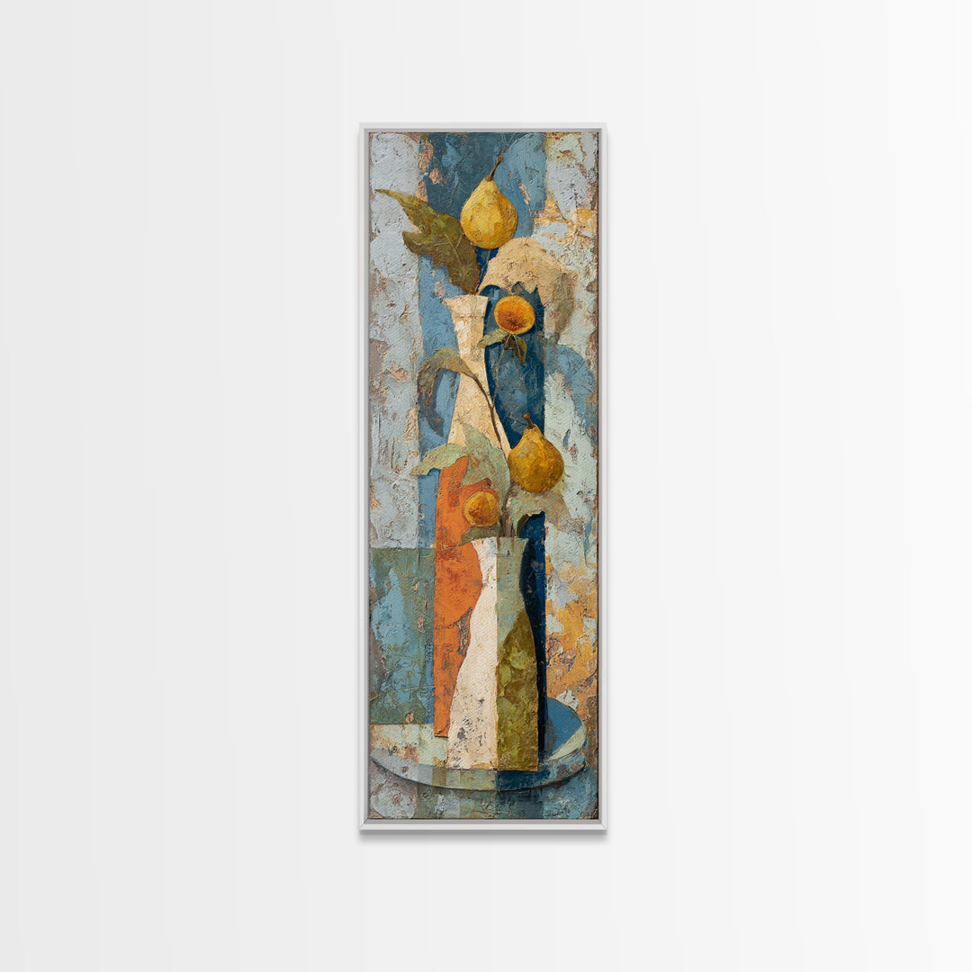 Figs on Ceramic Plate Canvas Print, French Country Art, French Country, Farmhouse Decor, Abstract Art, Country, FCA-1x3-28