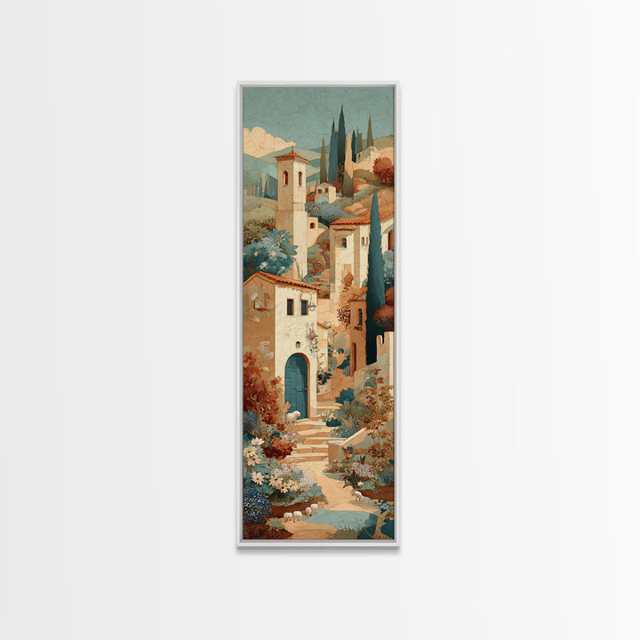 Pastoral Sheep in Rolling Countryside Canvas Print, French Country Art, Farmhouse Wall Art, Farmhouse Decor, Fine Art, Country, FCA-1x3-98