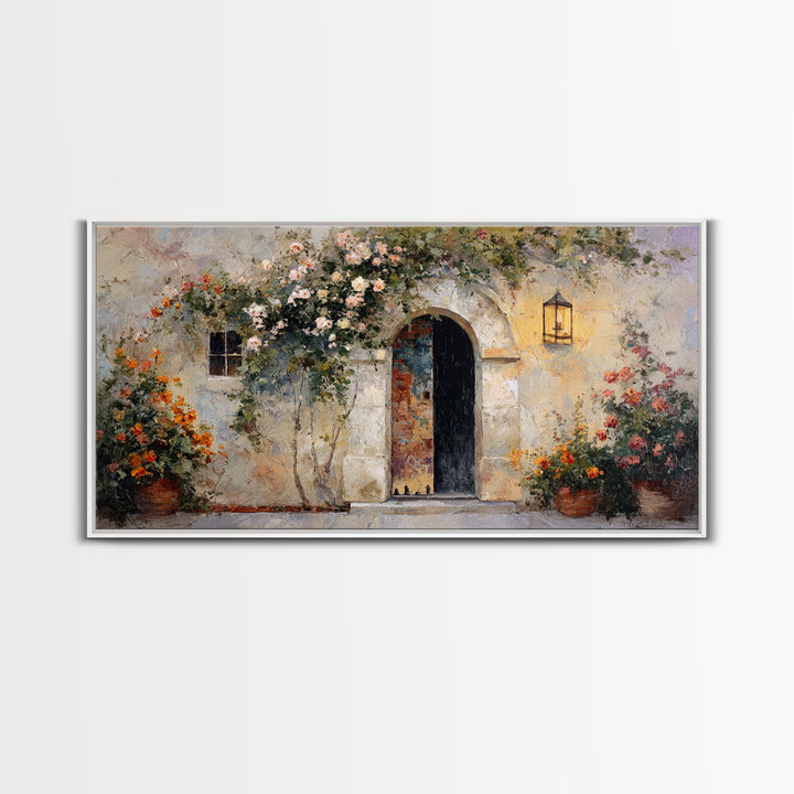Rustic Door Covered Canvas Print, French Country Art, Statement Artwork, Farmhouse Decor, Fine Art, Country, Digital Art, FCA-2x1-61