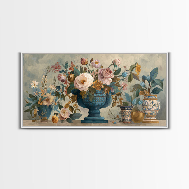 Ch Teau Garden Urn Canvas Print, French Country Art, Printable Art, Farmhouse Decor, Watercolor Art, Country, Eclectic Wall Art, FCA-2x1-63