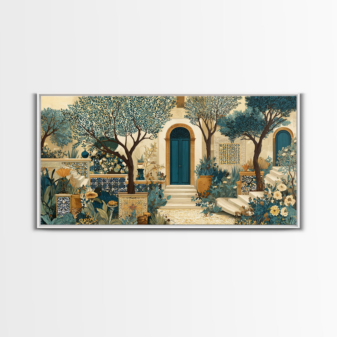 Sunlit Provence Olive Grove Canvas Print, French Country Art, Luxury Decor, Farmhouse Decor, Fine Art, Country, Oil Painting, FCA-2x1-73