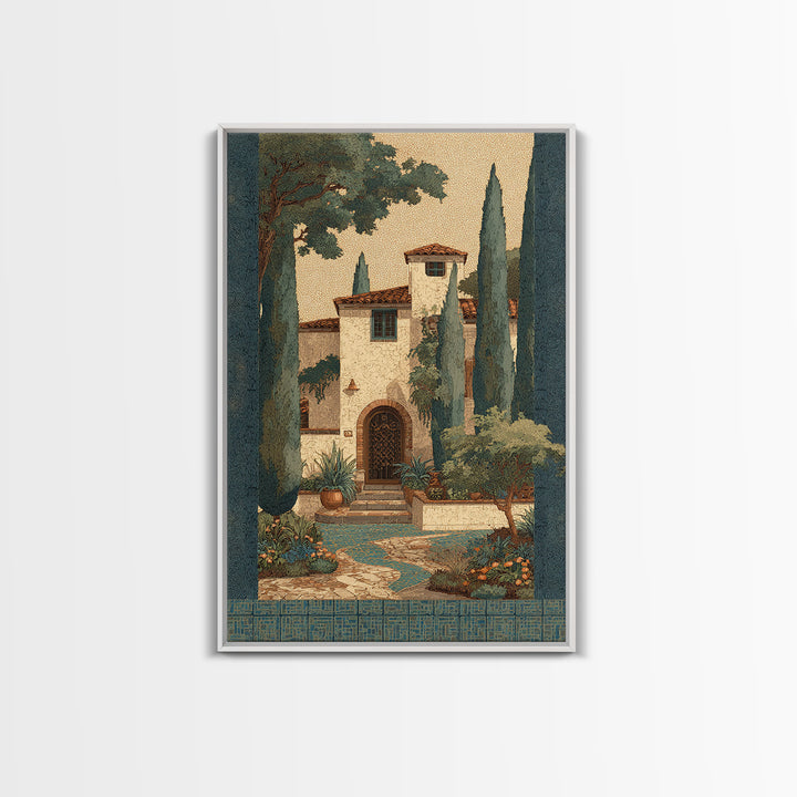 Country Lane Lined Canvas Print, French Country Art, Farmhouse Wall Art, Farmhouse Decor, Abstract Art, Country, Boho Decor, FCA-2x3-79