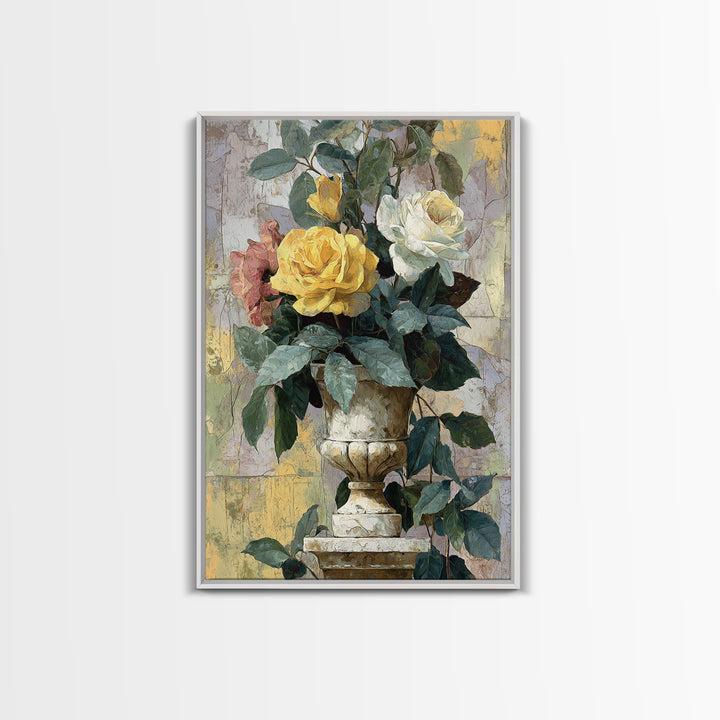 Ch Teau Garden Urn Canvas Print, French Country Art, Fine Art Print, Farmhouse Decor, Watercolor Art, Country, Digital Prints, FCA-2x3-99