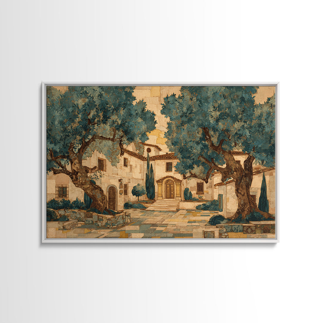 Sunlit Provence Olive Grove Canvas Print, French Country Art, Original Painting, Farmhouse Decor, Country, Coastal Wall Art, FCA-3x2-33