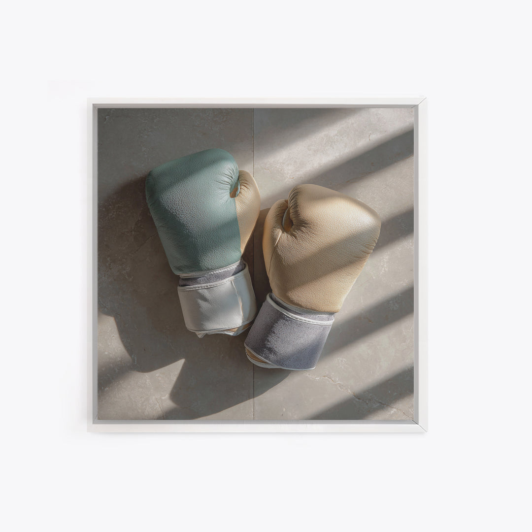 Boxing Gloves Still Life Canvas Print, Fitness Studio Art, Gym Wall Decor, Gym Decor, Fine Art, Motion, Yoga Room Decor, FSA-1x1-5