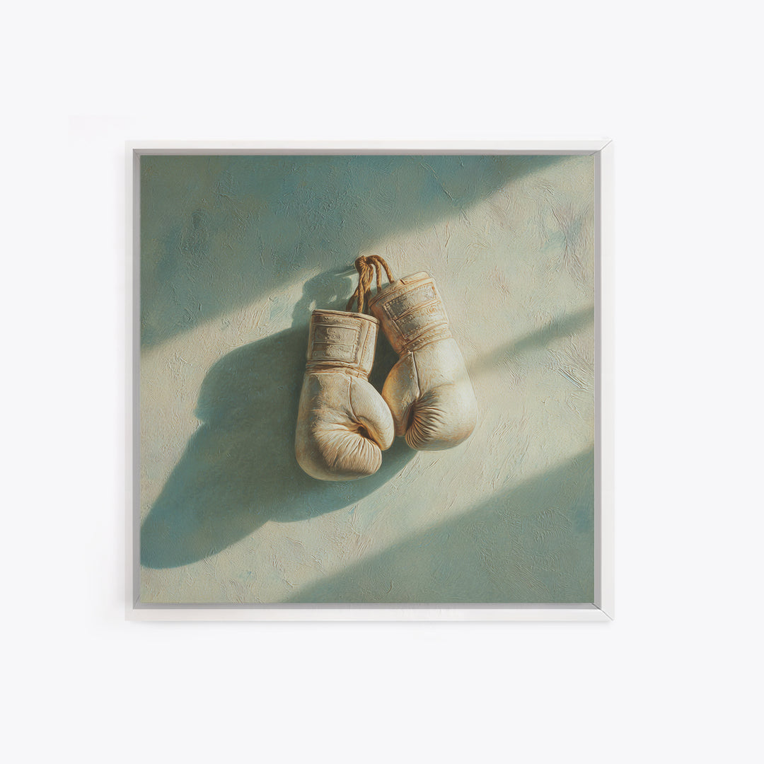 Boxing Gloves Still Life Framed Canvas Print, Fitness Studio Art, Gym Poster, Gym Decor, Fine Art, Motion, Modern Decor, FSA-1x1-53