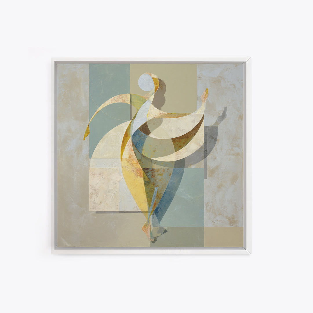 Pilates Figure in Elegant Contour Line Framed Canvas Print, Fitness Studio Art, Gym Poster, Gym Decor, Fine Art, Motion, FSA-1x1-68