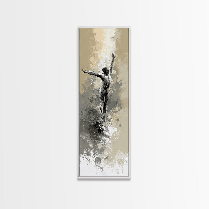 Sprinter Start Position Canvas Print, Fitness Studio Art, Yoga Wall Art, Gym Decor, Fine Art, Motion, Dance Studio Decor, FSA-1x3-26