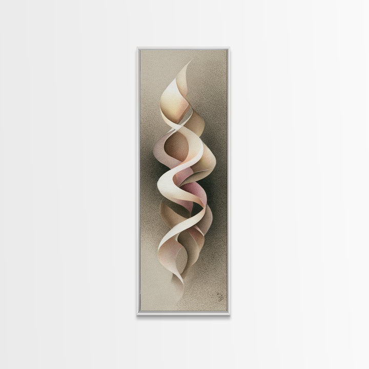 Gymnast Ribbon Forming a Spiral Composition Canvas Print, Fitness Studio Art, Pelvic Floor Art, Gym Decor, Fine Art, Motion, FSA-1x3-35