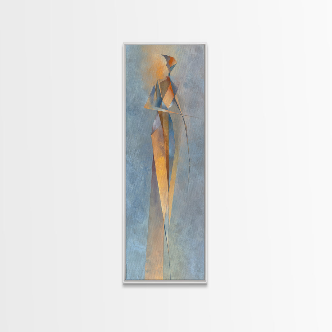 Abstract Human Figure Canvas Print, Fitness Studio Art, Gym Wall Decor, Gym Decor, Fine Art, Motion, Yoga Room Decor, FSA-1x3-38