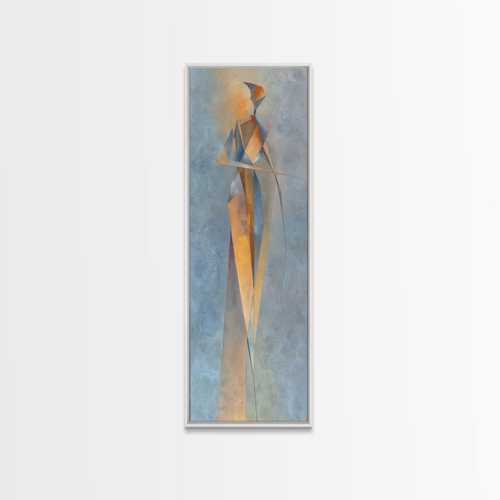 Abstract Human Figure Canvas Print, Fitness Studio Art, Gym Wall Decor, Gym Decor, Fine Art, Motion, Yoga Room Decor, FSA-1x3-38