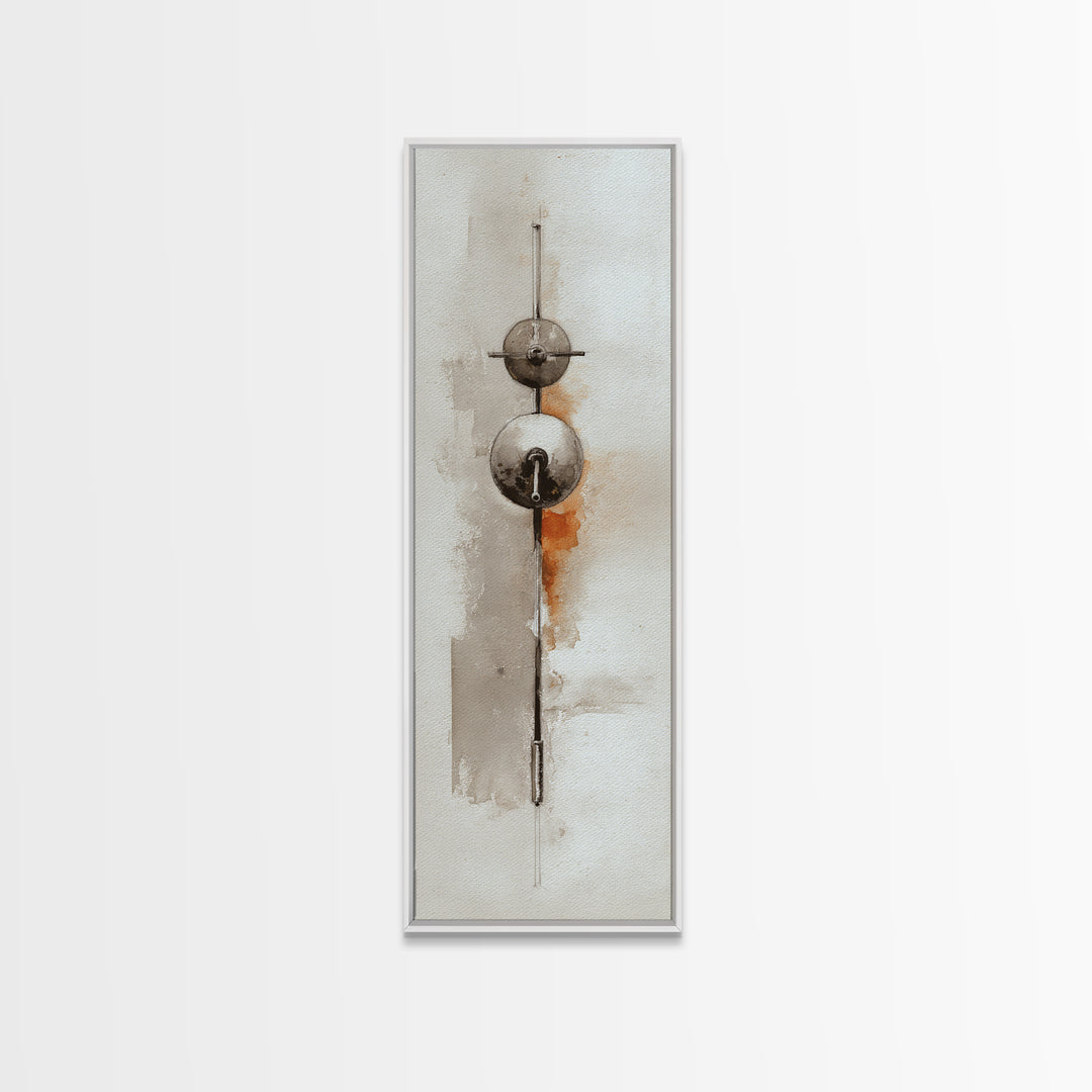 Barbell Plate Study Framed Canvas Print, Fitness Studio Art, Minimalist Art Print, Gym Decor, Fine Art, Motion, Home Decor, FSA-1x3-4