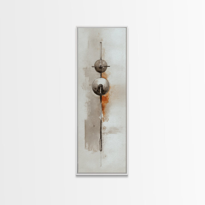 Barbell Plate Study Framed Canvas Print, Fitness Studio Art, Minimalist Art Print, Gym Decor, Fine Art, Motion, Home Decor, FSA-1x3-4