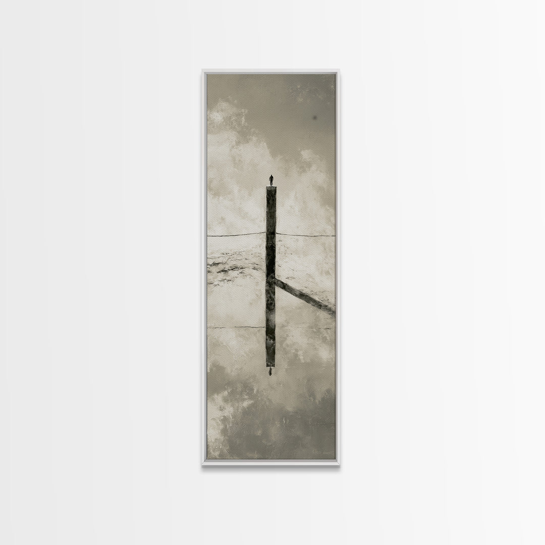 Sprinter Start Position Framed Canvas Print, Fitness Studio Art, Dancing Wall Art, Gym Decor, Fine Art, Motion, Gallery Decor, FSA-1x3-50