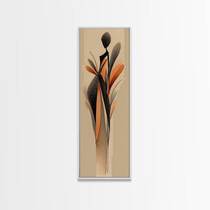 Cycling Figure in Bold Speed Lines Framed Canvas Print, Fitness Studio Art, Contemporary Art, Gym Decor, Fine Art, Motion, FSA-1x3-92