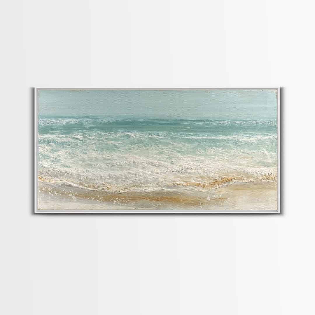 Tropical Trail Hike Landscape for Wellness Mood Framed Canvas Print, Fitness Studio Art, Boho Decor, Gym Decor, Motion, FSA-2x1-65