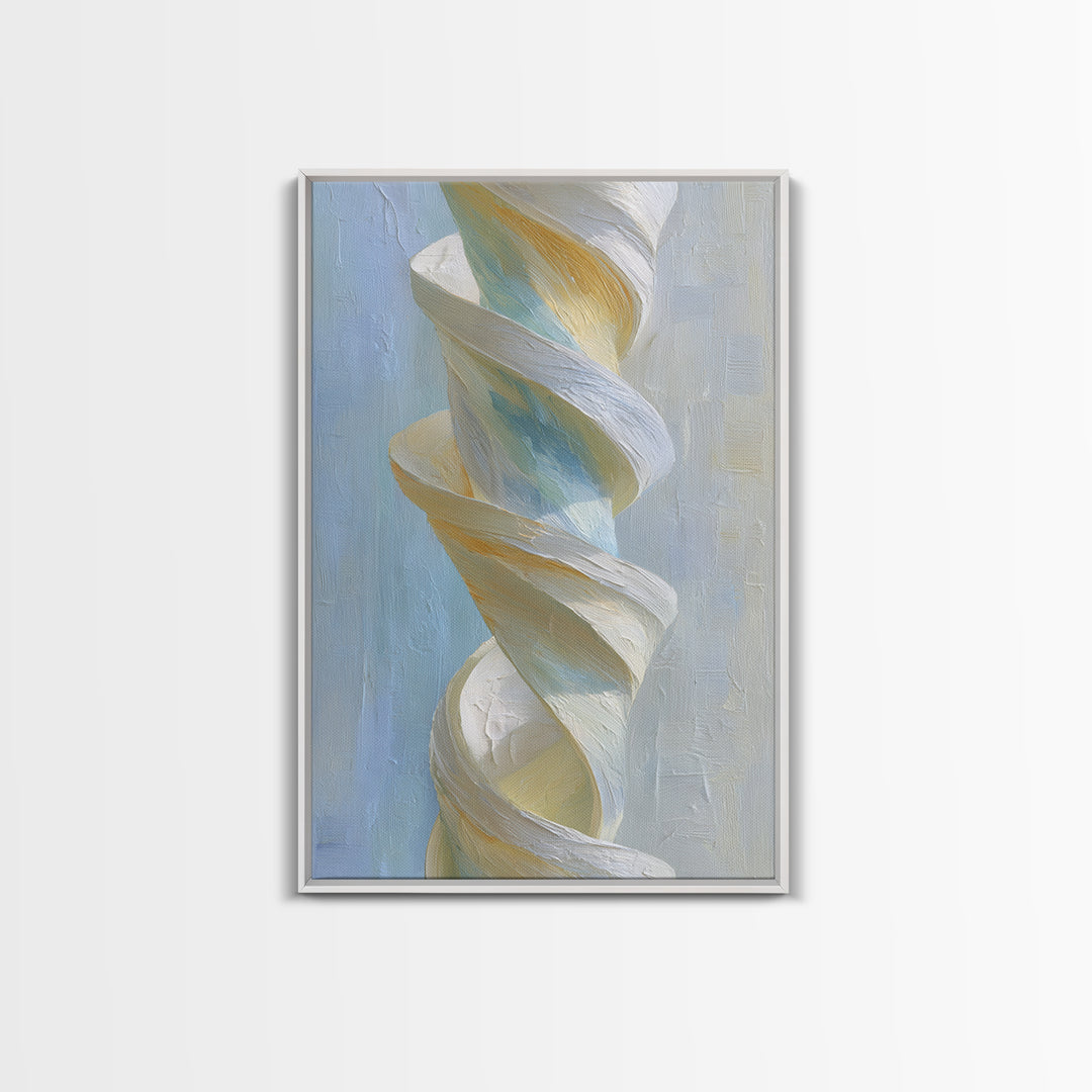 Gymnast Ribbon Forming a Spiral Composition Canvas Print, Fitness Studio Art, Yoga Wall Art, Gym Decor, Fine Art, Motion, FSA-2x3-31