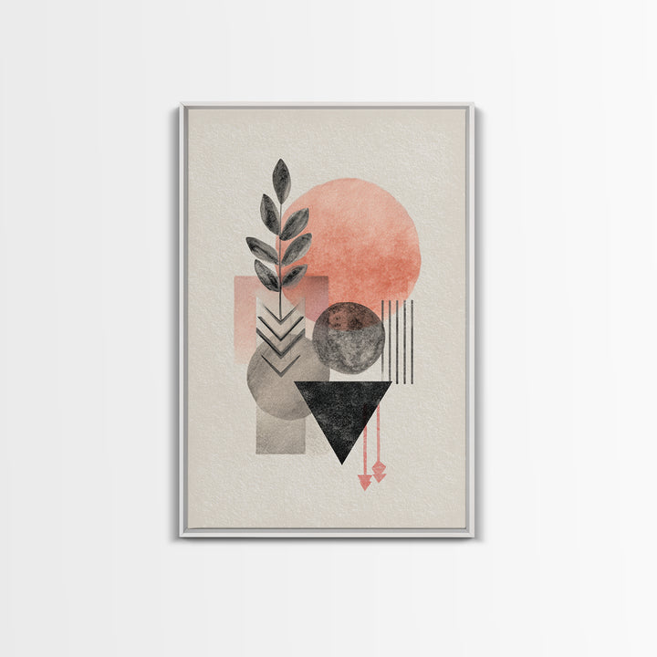 Minimal Motivational Symbol Using Arrows and Shapes Canvas Print, Fitness Studio Art, Fine Art Print, Gym Decor, Motion, FSA-2x3-45