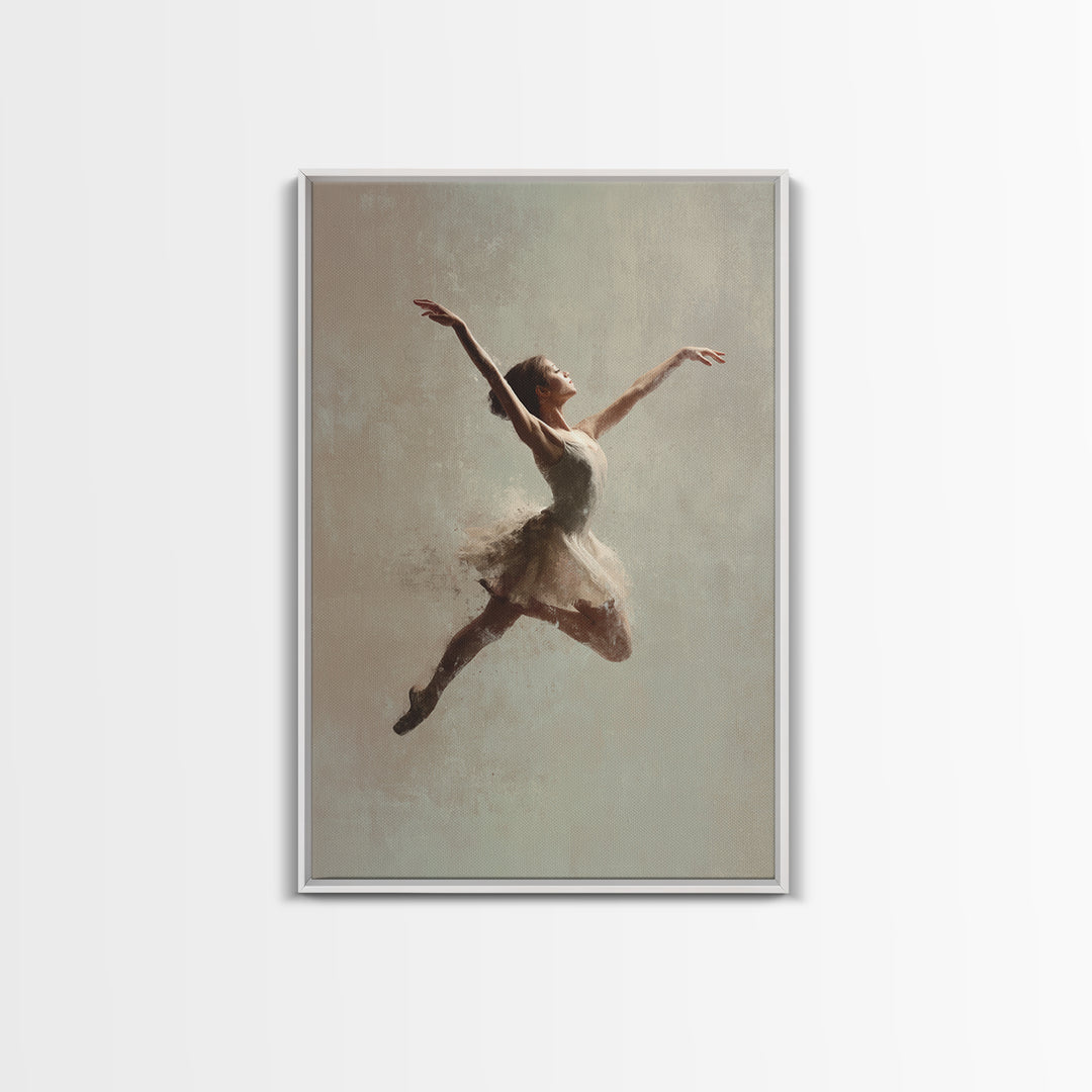 Dancer Leap with Painterly Energy Canvas Print, Fitness Studio Art, Home Gym Wall Art, Gym Decor, Fine Art, Motion, Art Print, FSA-2x3-67