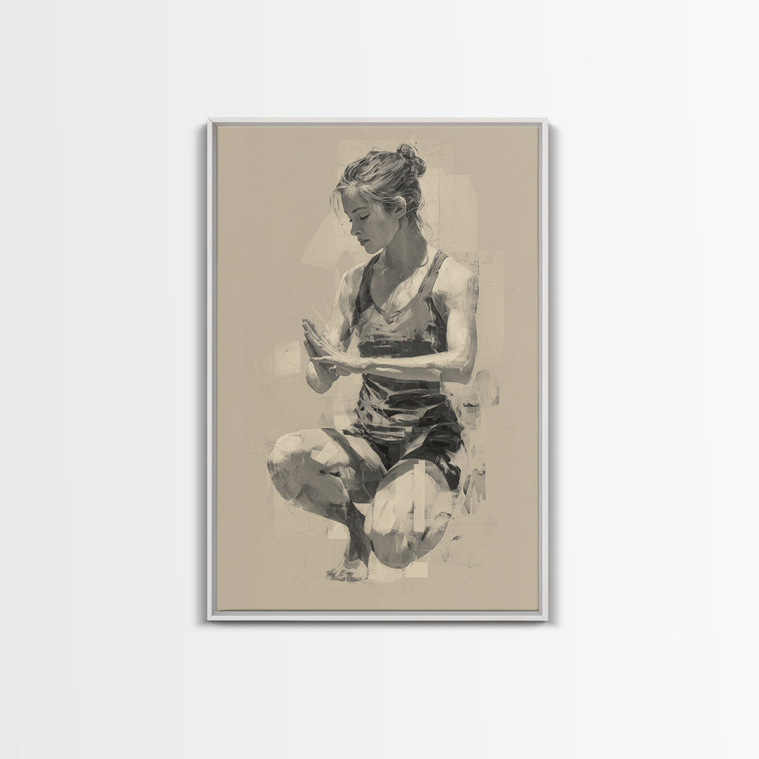 Sprinter Start Position Canvas Print, Fitness Studio Art, Statement Artwork, Gym Decor, Fine Art, Motion, Large Wall Art, FSA-2x3-70