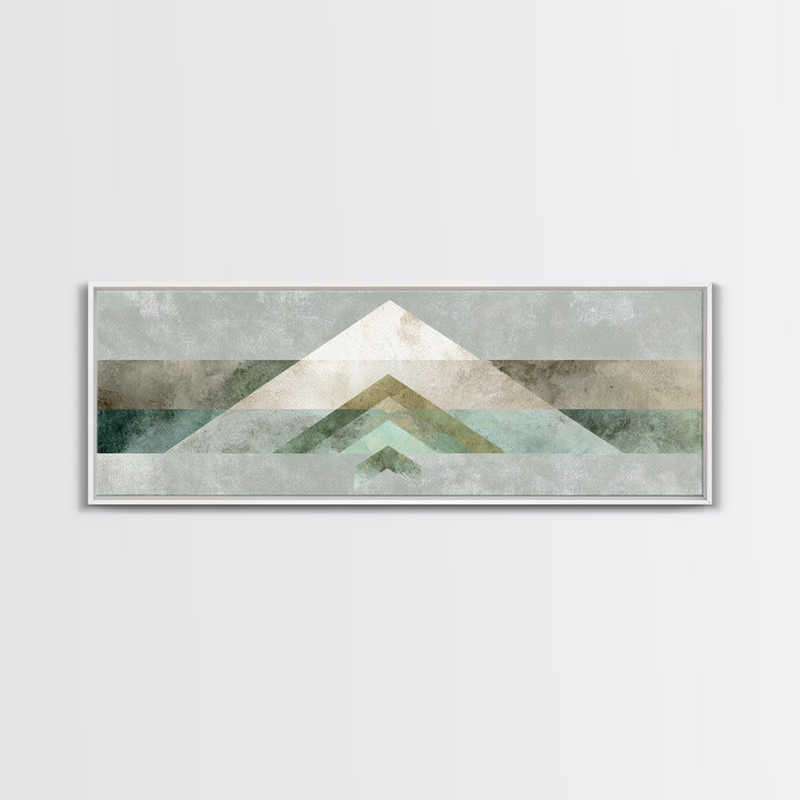 Minimal Motivational Symbol Using Arrows and Shapes Framed Canvas Print, Fitness Studio Art, Room Decor, Gym Decor, FSA-3x1-5