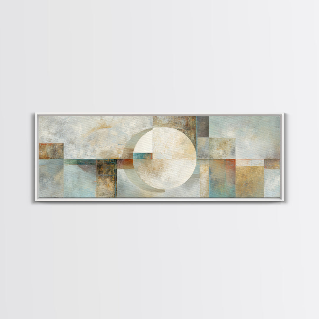 Minimal Motivational Symbol Using Arrows and Shapes Framed Canvas Print, Fitness Studio Art, Fitness, Gym Decor, Motion, FSA-3x1-53