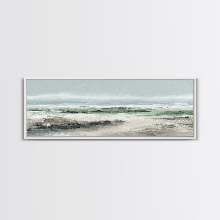 Tropical Trail Hike Landscape for Wellness Mood Canvas Print, Fitness Studio Art, Digital Art Print, Gym Decor, Motion, FSA-3x1-61